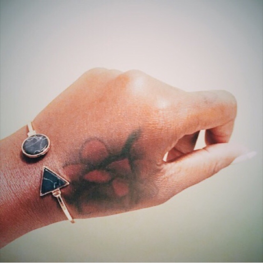 New! Marble skinny cuff bangle bracelet stackable